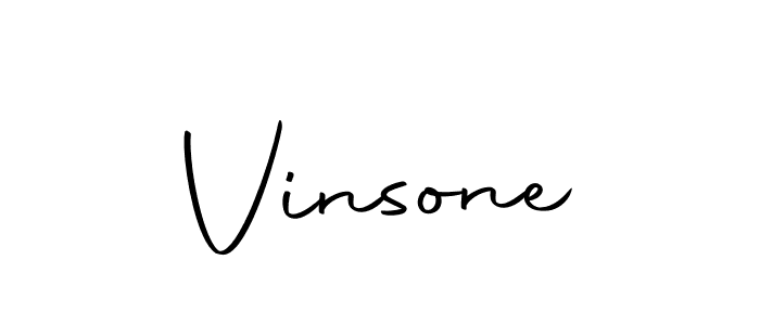 Use a signature maker to create a handwritten signature online. With this signature software, you can design (Autography-DOLnW) your own signature for name Vinsone. Vinsone signature style 10 images and pictures png