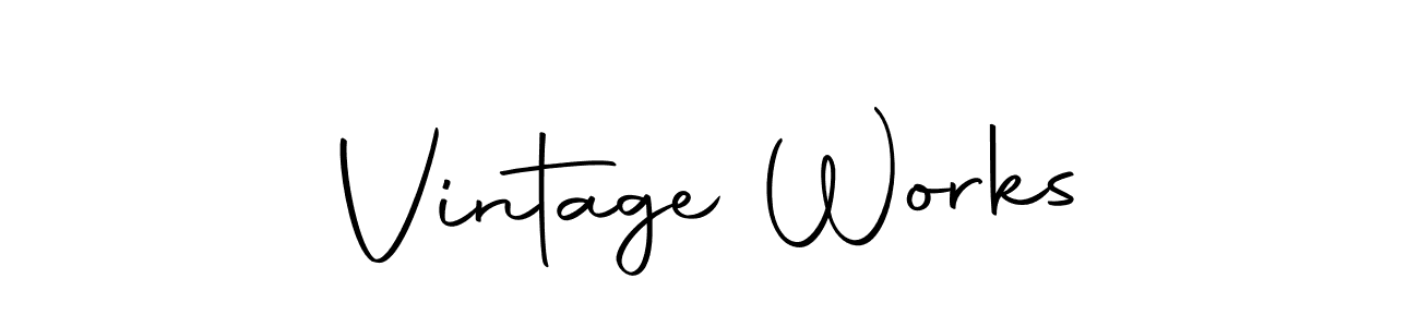 You can use this online signature creator to create a handwritten signature for the name Vintage Works. This is the best online autograph maker. Vintage Works signature style 10 images and pictures png