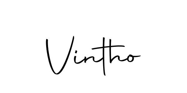 Create a beautiful signature design for name Vintho. With this signature (Autography-DOLnW) fonts, you can make a handwritten signature for free. Vintho signature style 10 images and pictures png