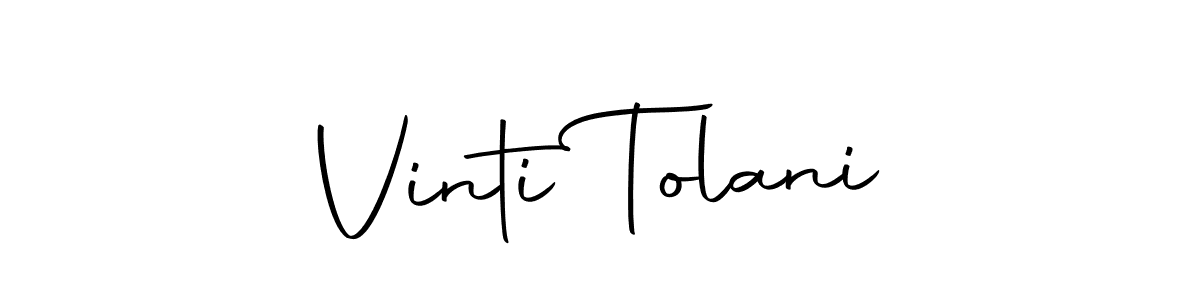 Create a beautiful signature design for name Vinti Tolani. With this signature (Autography-DOLnW) fonts, you can make a handwritten signature for free. Vinti Tolani signature style 10 images and pictures png