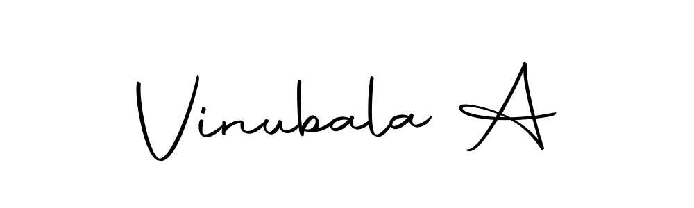 You can use this online signature creator to create a handwritten signature for the name Vinubala A. This is the best online autograph maker. Vinubala A signature style 10 images and pictures png