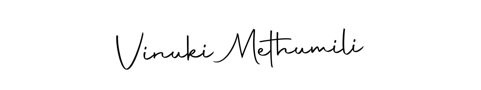 Make a beautiful signature design for name Vinuki Methumili. Use this online signature maker to create a handwritten signature for free. Vinuki Methumili signature style 10 images and pictures png