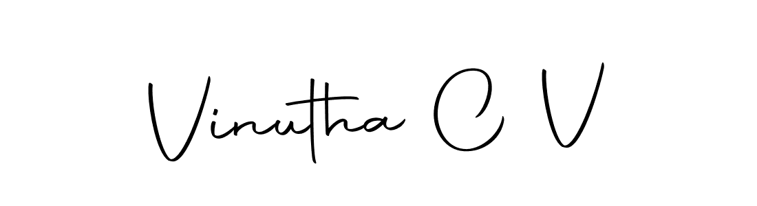 Create a beautiful signature design for name Vinutha C V. With this signature (Autography-DOLnW) fonts, you can make a handwritten signature for free. Vinutha C V signature style 10 images and pictures png