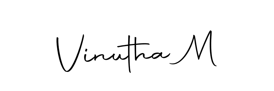 Make a beautiful signature design for name Vinutha M. With this signature (Autography-DOLnW) style, you can create a handwritten signature for free. Vinutha M signature style 10 images and pictures png