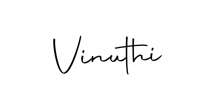 Design your own signature with our free online signature maker. With this signature software, you can create a handwritten (Autography-DOLnW) signature for name Vinuthi. Vinuthi signature style 10 images and pictures png