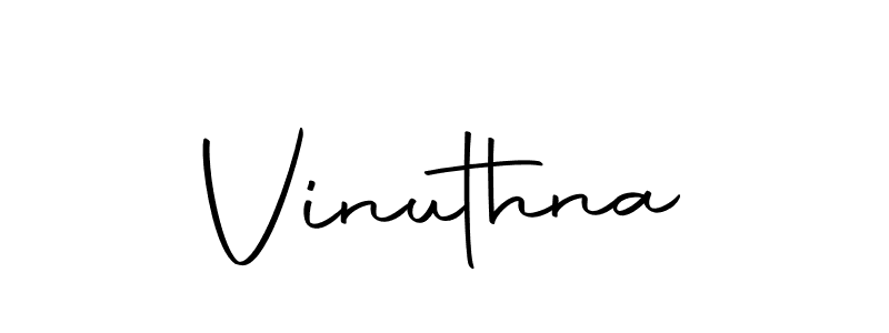 Create a beautiful signature design for name Vinuthna. With this signature (Autography-DOLnW) fonts, you can make a handwritten signature for free. Vinuthna signature style 10 images and pictures png