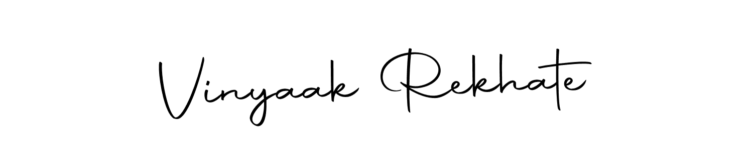 Create a beautiful signature design for name Vinyaak Rekhate. With this signature (Autography-DOLnW) fonts, you can make a handwritten signature for free. Vinyaak Rekhate signature style 10 images and pictures png