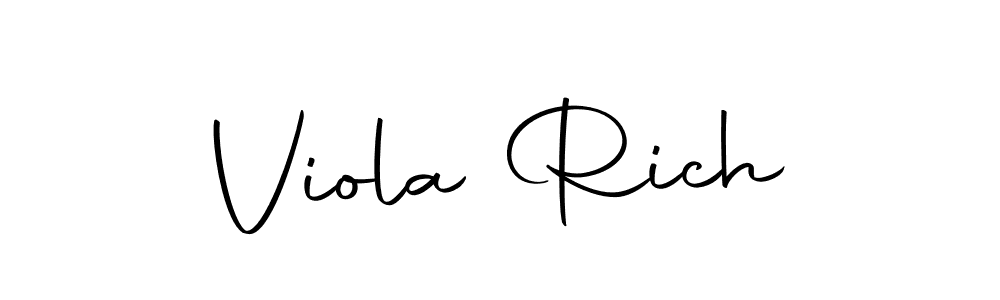 Make a beautiful signature design for name Viola Rich. With this signature (Autography-DOLnW) style, you can create a handwritten signature for free. Viola Rich signature style 10 images and pictures png