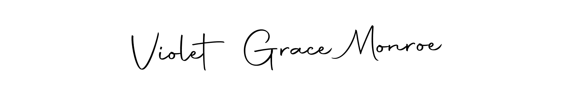 How to make Violet Grace Monroe name signature. Use Autography-DOLnW style for creating short signs online. This is the latest handwritten sign. Violet Grace Monroe signature style 10 images and pictures png