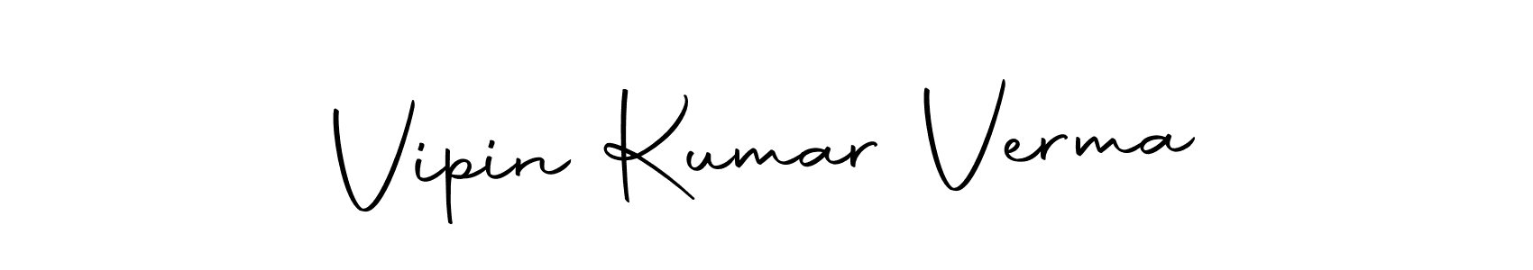How to make Vipin Kumar Verma name signature. Use Autography-DOLnW style for creating short signs online. This is the latest handwritten sign. Vipin Kumar Verma signature style 10 images and pictures png