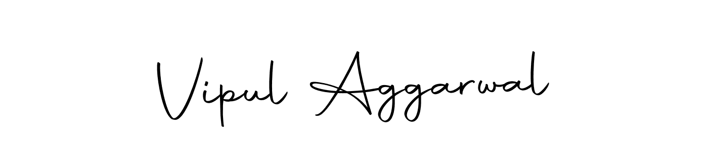 How to make Vipul Aggarwal name signature. Use Autography-DOLnW style for creating short signs online. This is the latest handwritten sign. Vipul Aggarwal signature style 10 images and pictures png