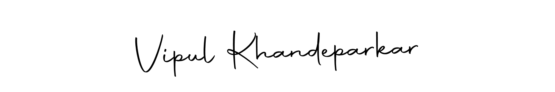 Use a signature maker to create a handwritten signature online. With this signature software, you can design (Autography-DOLnW) your own signature for name Vipul Khandeparkar. Vipul Khandeparkar signature style 10 images and pictures png