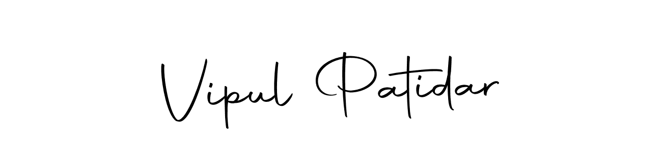 Create a beautiful signature design for name Vipul Patidar. With this signature (Autography-DOLnW) fonts, you can make a handwritten signature for free. Vipul Patidar signature style 10 images and pictures png