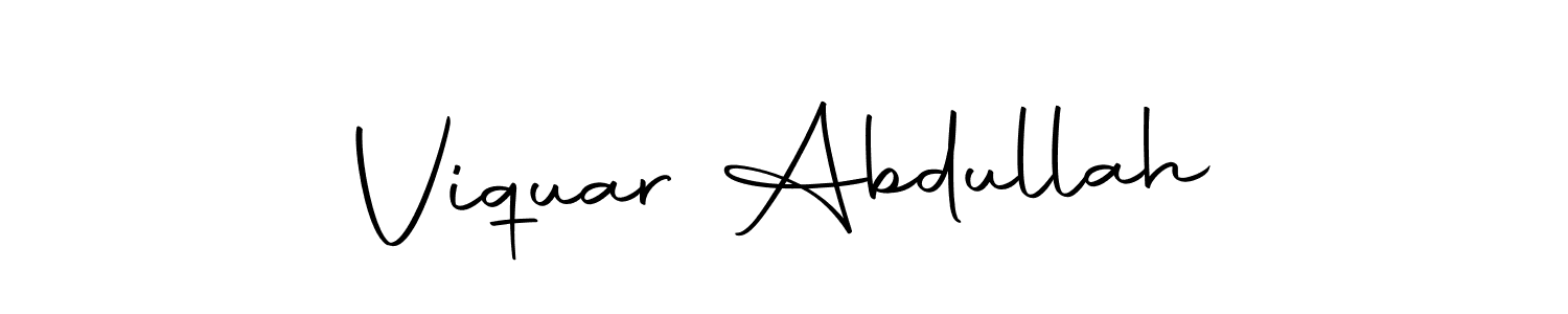 Make a beautiful signature design for name Viquar Abdullah. With this signature (Autography-DOLnW) style, you can create a handwritten signature for free. Viquar Abdullah signature style 10 images and pictures png