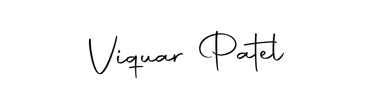 Use a signature maker to create a handwritten signature online. With this signature software, you can design (Autography-DOLnW) your own signature for name Viquar Patel. Viquar Patel signature style 10 images and pictures png