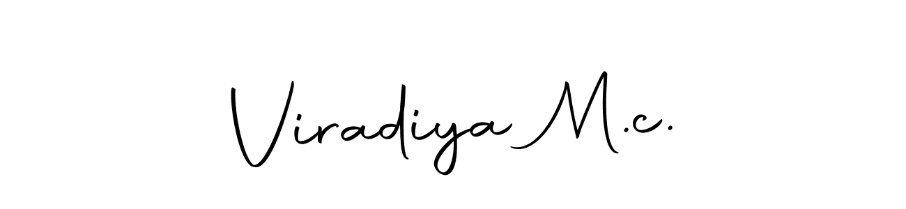 You should practise on your own different ways (Autography-DOLnW) to write your name (Viradiya M.c.) in signature. don't let someone else do it for you. Viradiya M.c. signature style 10 images and pictures png