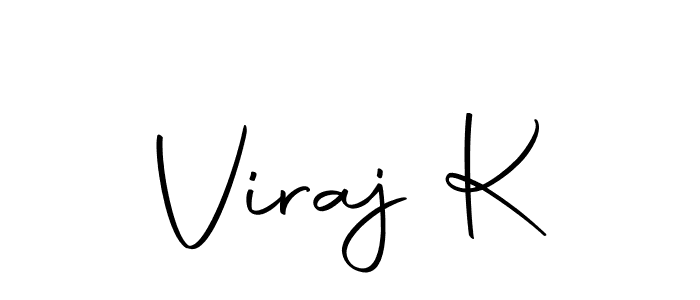 Use a signature maker to create a handwritten signature online. With this signature software, you can design (Autography-DOLnW) your own signature for name Viraj K. Viraj K signature style 10 images and pictures png