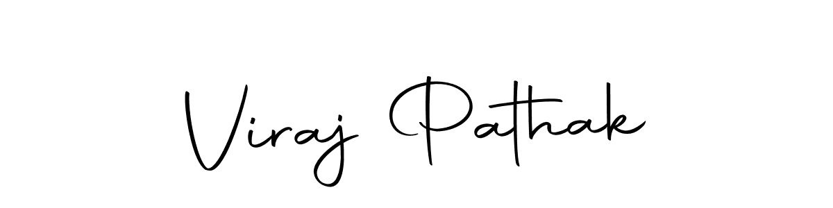 How to make Viraj Pathak name signature. Use Autography-DOLnW style for creating short signs online. This is the latest handwritten sign. Viraj Pathak signature style 10 images and pictures png