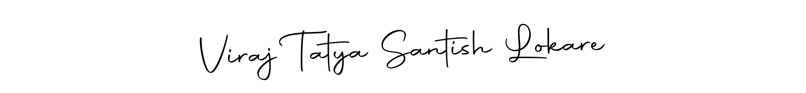 You can use this online signature creator to create a handwritten signature for the name Viraj Tatya Santish Lokare. This is the best online autograph maker. Viraj Tatya Santish Lokare signature style 10 images and pictures png