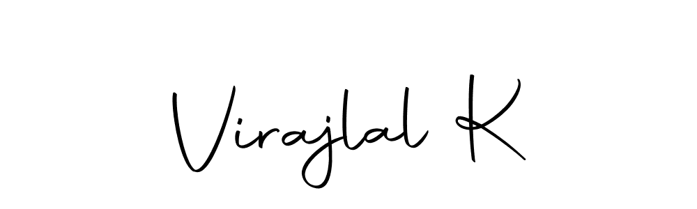 The best way (Autography-DOLnW) to make a short signature is to pick only two or three words in your name. The name Virajlal K include a total of six letters. For converting this name. Virajlal K signature style 10 images and pictures png