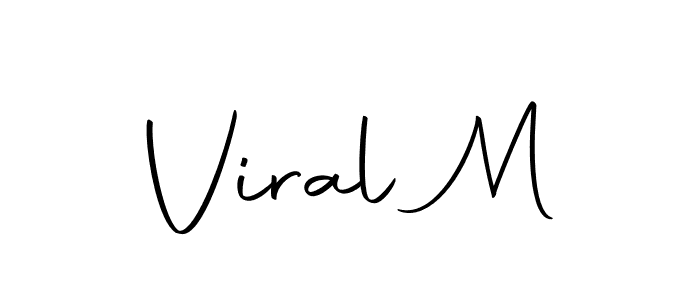 Viral M stylish signature style. Best Handwritten Sign (Autography-DOLnW) for my name. Handwritten Signature Collection Ideas for my name Viral M. Viral M signature style 10 images and pictures png