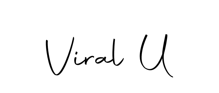 How to Draw Viral U signature style? Autography-DOLnW is a latest design signature styles for name Viral U. Viral U signature style 10 images and pictures png