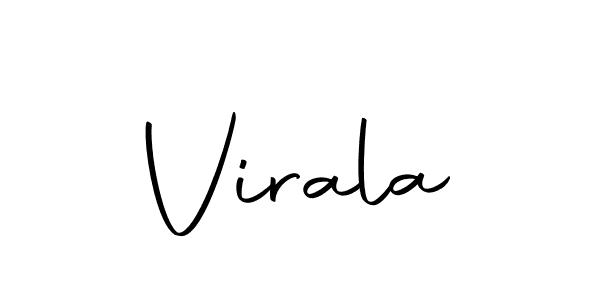 Use a signature maker to create a handwritten signature online. With this signature software, you can design (Autography-DOLnW) your own signature for name Virala. Virala signature style 10 images and pictures png