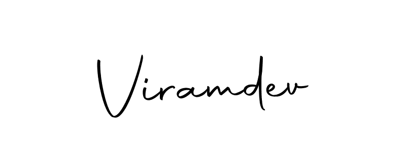 Design your own signature with our free online signature maker. With this signature software, you can create a handwritten (Autography-DOLnW) signature for name Viramdev. Viramdev signature style 10 images and pictures png