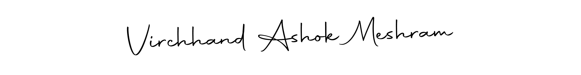 Create a beautiful signature design for name Virchhand Ashok Meshram. With this signature (Autography-DOLnW) fonts, you can make a handwritten signature for free. Virchhand Ashok Meshram signature style 10 images and pictures png