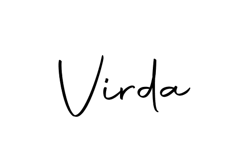 Use a signature maker to create a handwritten signature online. With this signature software, you can design (Autography-DOLnW) your own signature for name Virda. Virda signature style 10 images and pictures png