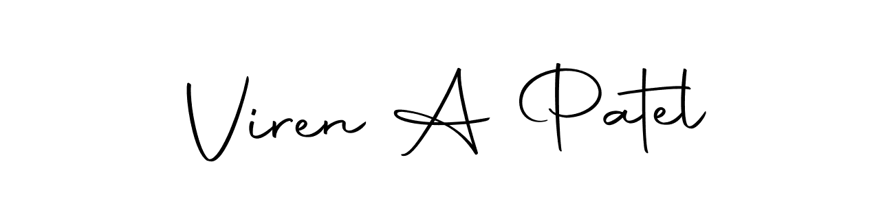 Design your own signature with our free online signature maker. With this signature software, you can create a handwritten (Autography-DOLnW) signature for name Viren A Patel. Viren A Patel signature style 10 images and pictures png