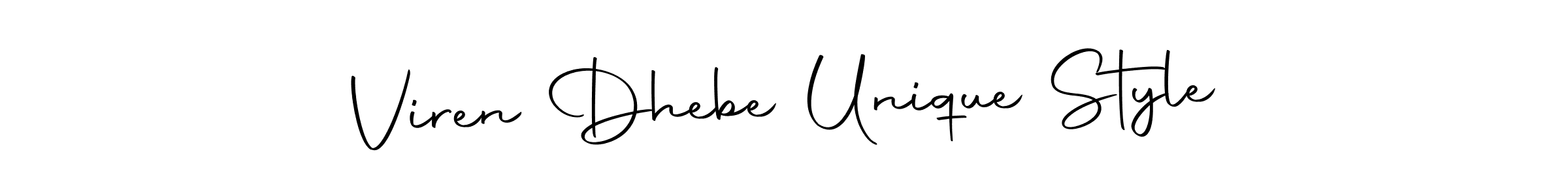 Make a short Viren Dhebe Unique Style signature style. Manage your documents anywhere anytime using Autography-DOLnW. Create and add eSignatures, submit forms, share and send files easily. Viren Dhebe Unique Style signature style 10 images and pictures png
