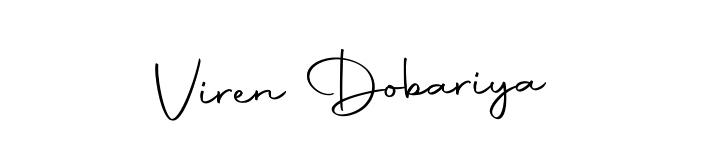 Design your own signature with our free online signature maker. With this signature software, you can create a handwritten (Autography-DOLnW) signature for name Viren Dobariya. Viren Dobariya signature style 10 images and pictures png