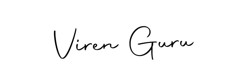 Create a beautiful signature design for name Viren Guru. With this signature (Autography-DOLnW) fonts, you can make a handwritten signature for free. Viren Guru signature style 10 images and pictures png