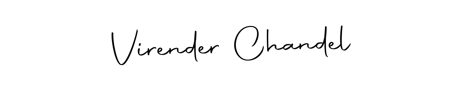 Create a beautiful signature design for name Virender Chandel. With this signature (Autography-DOLnW) fonts, you can make a handwritten signature for free. Virender Chandel signature style 10 images and pictures png