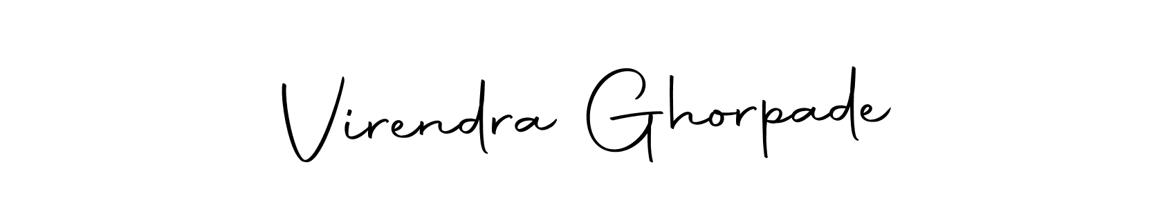 How to make Virendra Ghorpade name signature. Use Autography-DOLnW style for creating short signs online. This is the latest handwritten sign. Virendra Ghorpade signature style 10 images and pictures png