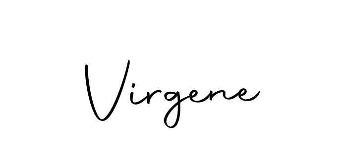 Use a signature maker to create a handwritten signature online. With this signature software, you can design (Autography-DOLnW) your own signature for name Virgene. Virgene signature style 10 images and pictures png