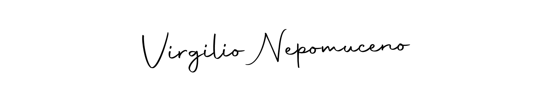 How to make Virgilio Nepomuceno signature? Autography-DOLnW is a professional autograph style. Create handwritten signature for Virgilio Nepomuceno name. Virgilio Nepomuceno signature style 10 images and pictures png