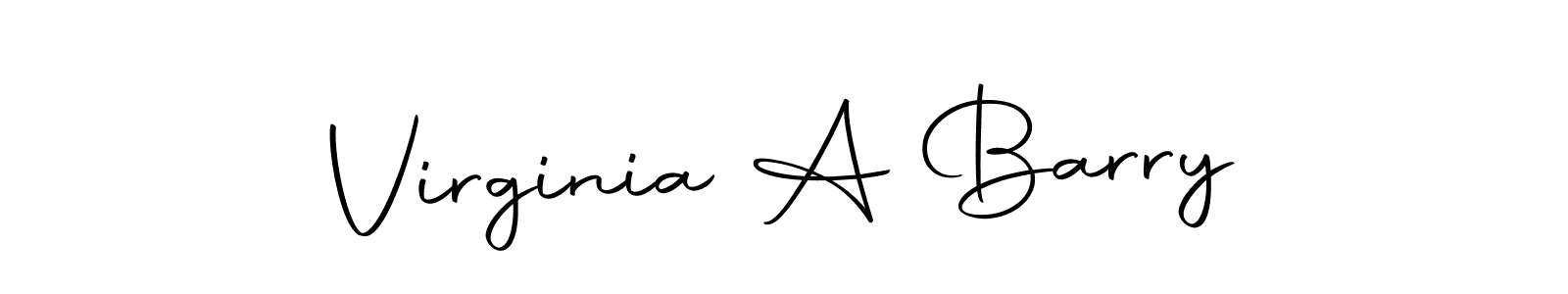 Make a beautiful signature design for name Virginia A Barry. Use this online signature maker to create a handwritten signature for free. Virginia A Barry signature style 10 images and pictures png
