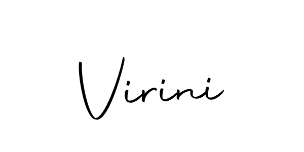 Use a signature maker to create a handwritten signature online. With this signature software, you can design (Autography-DOLnW) your own signature for name Virini. Virini signature style 10 images and pictures png