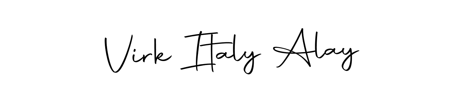 Make a beautiful signature design for name Virk Italy Alay. With this signature (Autography-DOLnW) style, you can create a handwritten signature for free. Virk Italy Alay signature style 10 images and pictures png