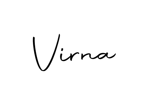 Design your own signature with our free online signature maker. With this signature software, you can create a handwritten (Autography-DOLnW) signature for name Virna. Virna signature style 10 images and pictures png