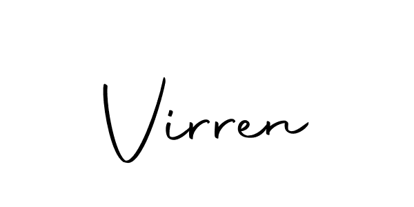 Design your own signature with our free online signature maker. With this signature software, you can create a handwritten (Autography-DOLnW) signature for name Virren. Virren signature style 10 images and pictures png