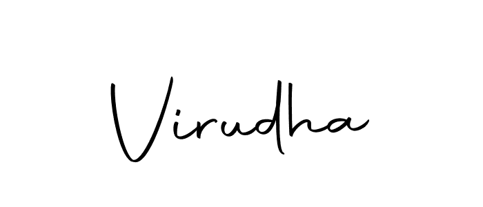 Make a beautiful signature design for name Virudha. With this signature (Autography-DOLnW) style, you can create a handwritten signature for free. Virudha signature style 10 images and pictures png