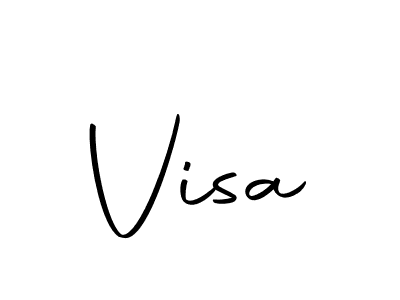 Design your own signature with our free online signature maker. With this signature software, you can create a handwritten (Autography-DOLnW) signature for name Visa. Visa signature style 10 images and pictures png