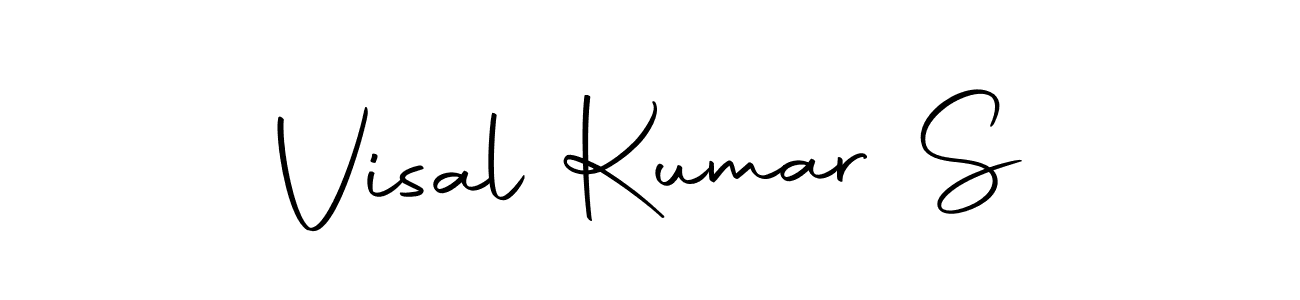 Design your own signature with our free online signature maker. With this signature software, you can create a handwritten (Autography-DOLnW) signature for name Visal Kumar S. Visal Kumar S signature style 10 images and pictures png