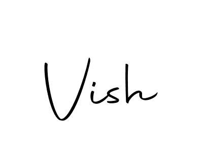 Design your own signature with our free online signature maker. With this signature software, you can create a handwritten (Autography-DOLnW) signature for name Vish. Vish signature style 10 images and pictures png