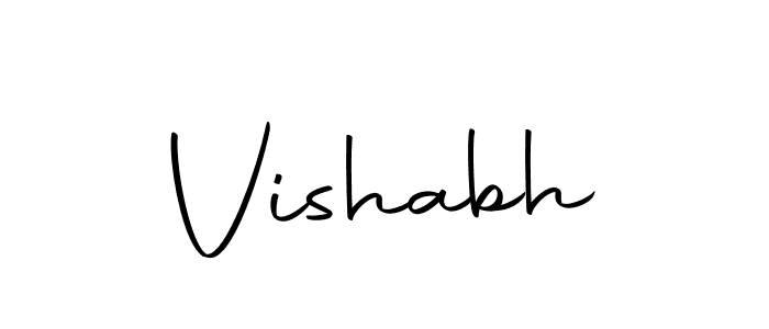 Vishabh stylish signature style. Best Handwritten Sign (Autography-DOLnW) for my name. Handwritten Signature Collection Ideas for my name Vishabh. Vishabh signature style 10 images and pictures png