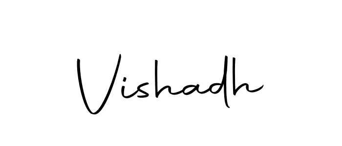 if you are searching for the best signature style for your name Vishadh. so please give up your signature search. here we have designed multiple signature styles  using Autography-DOLnW. Vishadh signature style 10 images and pictures png