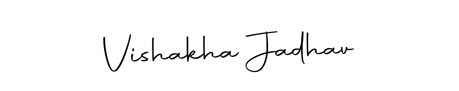 Use a signature maker to create a handwritten signature online. With this signature software, you can design (Autography-DOLnW) your own signature for name Vishakha Jadhav. Vishakha Jadhav signature style 10 images and pictures png